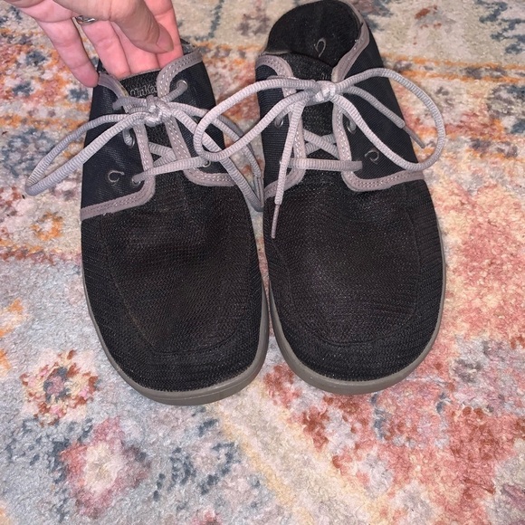 OluKai Nohea Lace Black Mesh Men’s Water Boating Slip on Shoes Size 11.5 - Picture 6 of 6